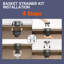 L 33 po x l 20 po en argile réfractaire à tablier de cuisine à tablier frontal frontal pour cuisine, cuve simple, support double, avec planche à découper et grille d'évier