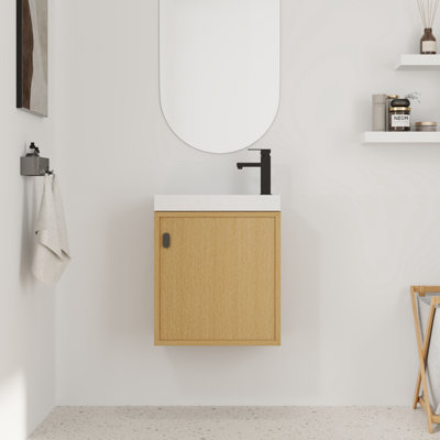 Meuble-lavabo simple 18,5 po avec plateau en résine