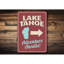 Plaque en aluminium Lake Tahoe Arrow-58294097