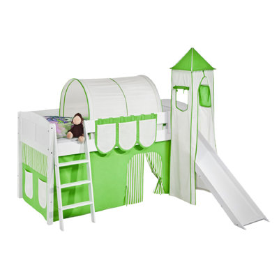 Basic Mid Sleeper Bed with Curtain