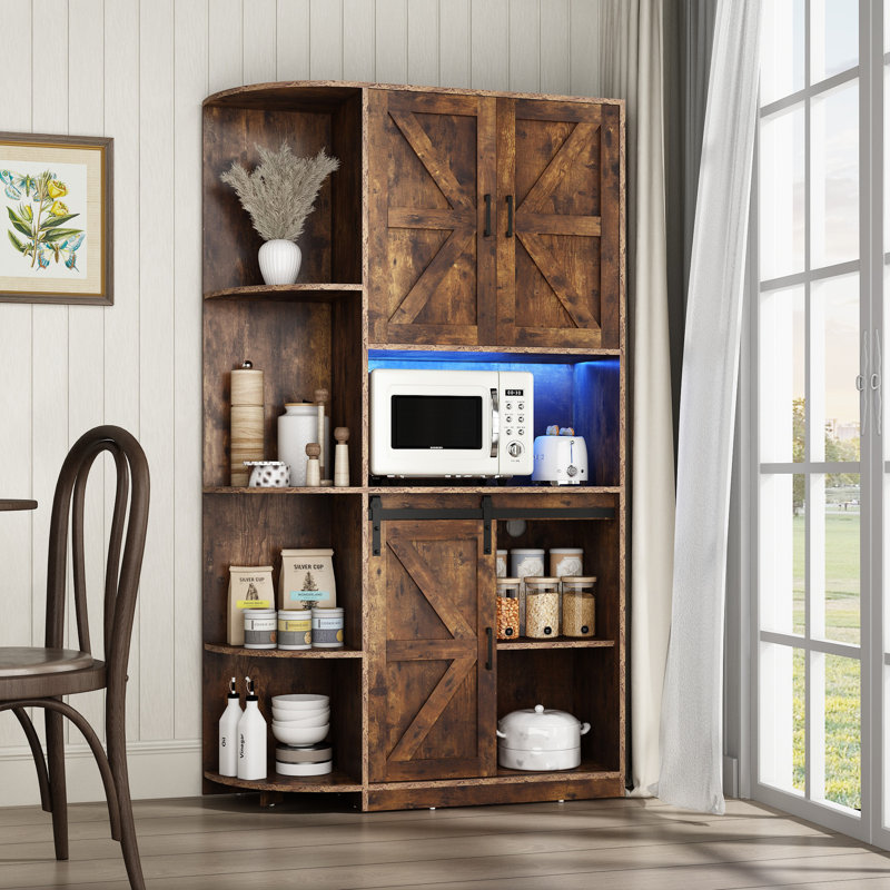 Garde-manger 70,9 po Lashawndra, Brun rustique