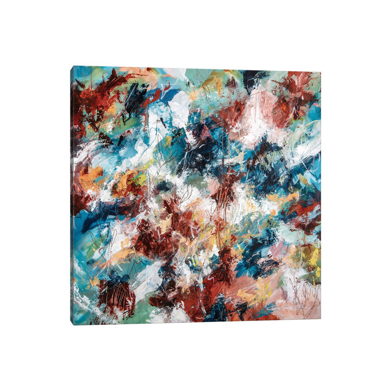 "Sédiments I" par Cristina dalla Valentina, impression d’art graphique, H 18 po x l 18 po x 1,5 po, Toile tendue