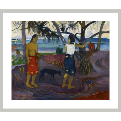 I Raro Te Oviri (Under the Pandanus) by Paul Gauguin - Framed Giclee Print