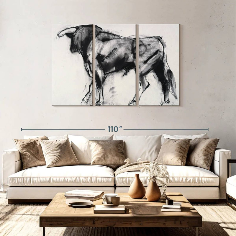 Brampt Toro Azul I, 48" H x 74" W