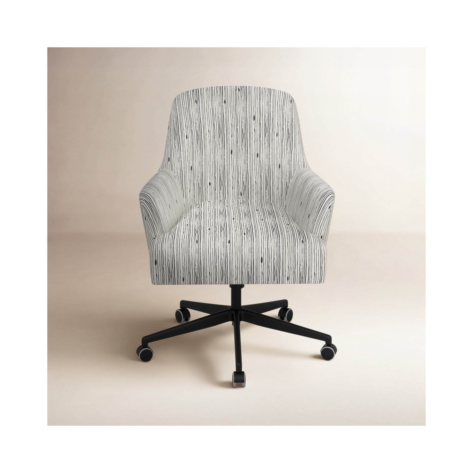 Aatos Swivel Office Chair, Shibori Stripe Ink