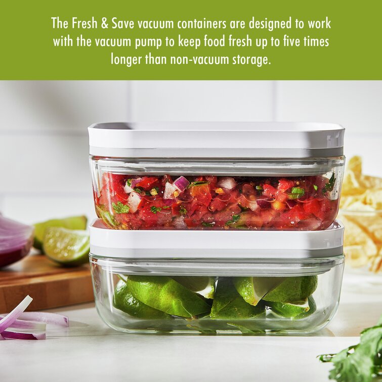 Fresh & Easy Glass Airtight Meal Prep 2.11 Qt Food Storage Container