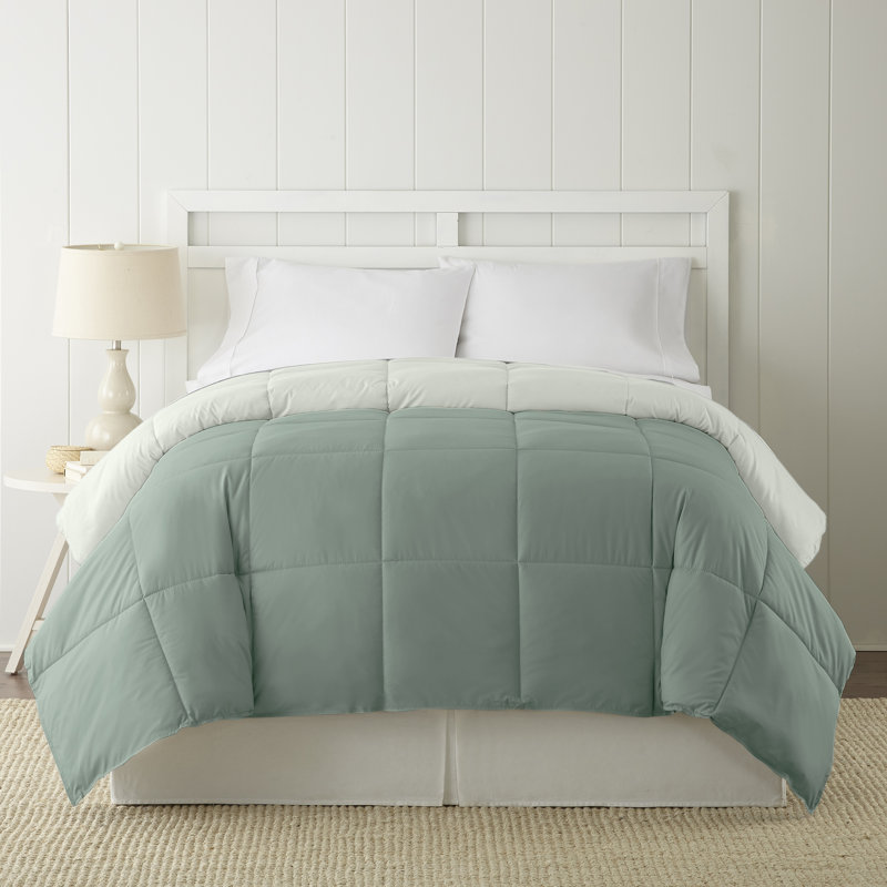 Twin Ivy and Sage Reversible Down Alternative Microfiber Comforter
