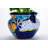 Talavera 12"H Blue Floral Talavera Ceramic Chata Planter