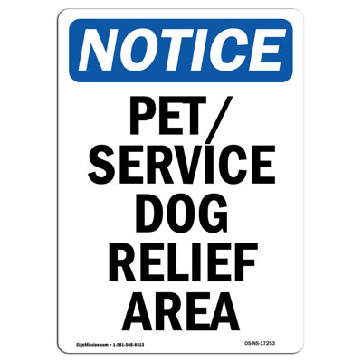 Petservice Dog Relief Area Sign