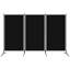 Cloison 3 panneaux vidaXL en tissu noir 102,4 po x 70,9 po-1896983102-1896983103-1896983097