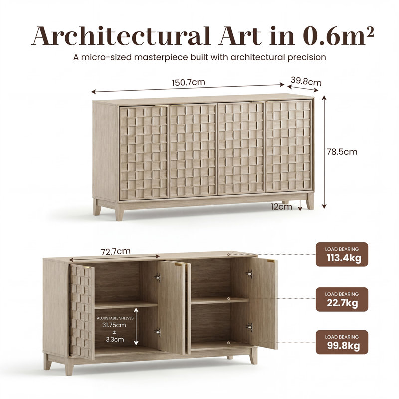 150.5cm Sideboard, Oak