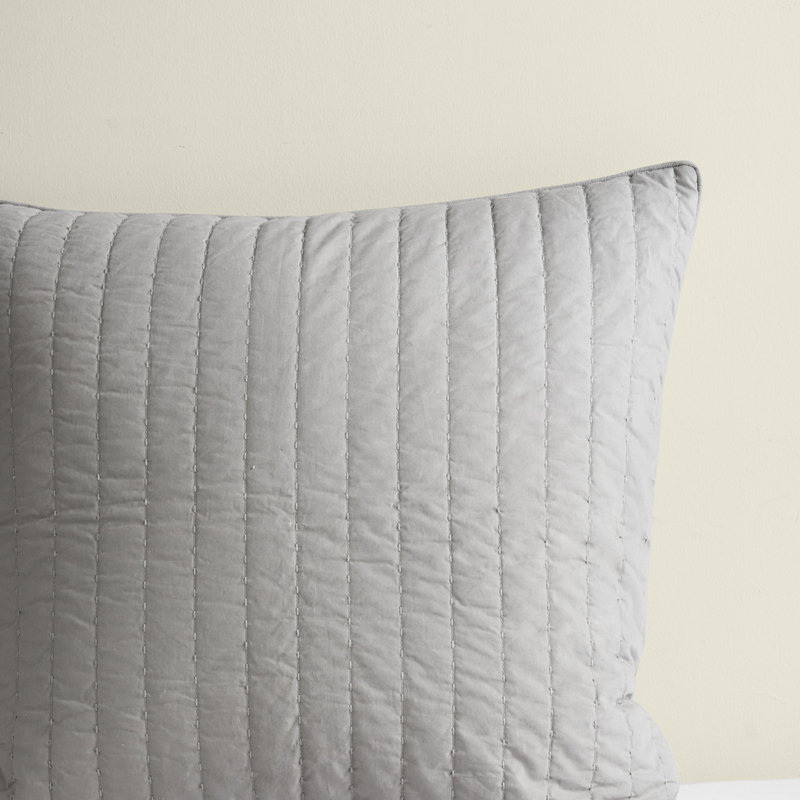 Housse de couette pour lit très grand / très grand - coton, motif de rayures grises 3 pièces