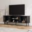 Meuble télé Mid-Century, meuble télé Tambour avec armoire de rangement et tablette pour téléviseur de 70 po, brun noyer-1963442923-1977197845