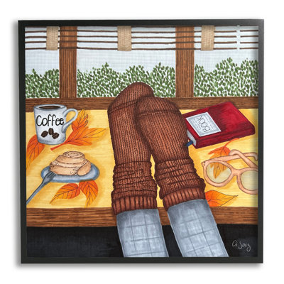 " Resting Feet Autumn Cozy Coffee " by Ale Saiz Studio