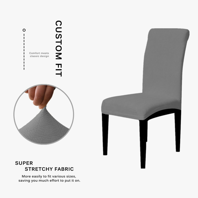 Housse pour chaise de salle à manger et coussin en T, Gris