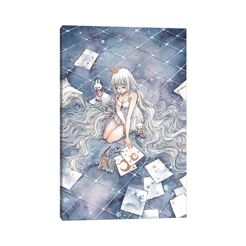 Paint The Night Sky by Cherriuki - Wrapped Canvas Painting, 20.32 cm H x 30.48 cm W