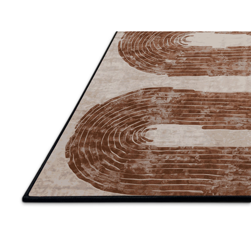 Tapis brun soyeux et moelleux, Tapis de couloir 2 pi x 5 pi