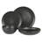 Gibson Elite Beckett Stoneware Matte Reactive Glaze 16 Piece Plates and Bowls Dinnerware Set - Grey-98537332