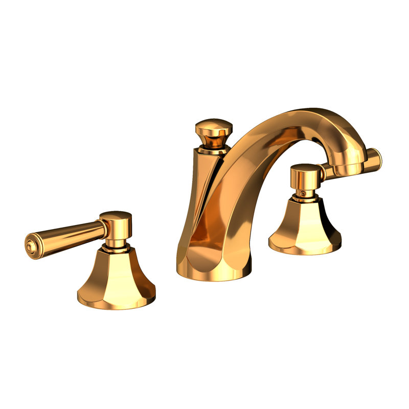 Metropole Widespread Bathroom Faucet with Drain Asssembly, Polished Gold