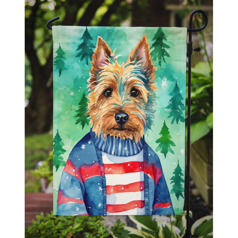 Polyester de Noël double face , H 15,5 po x l 11,25 po