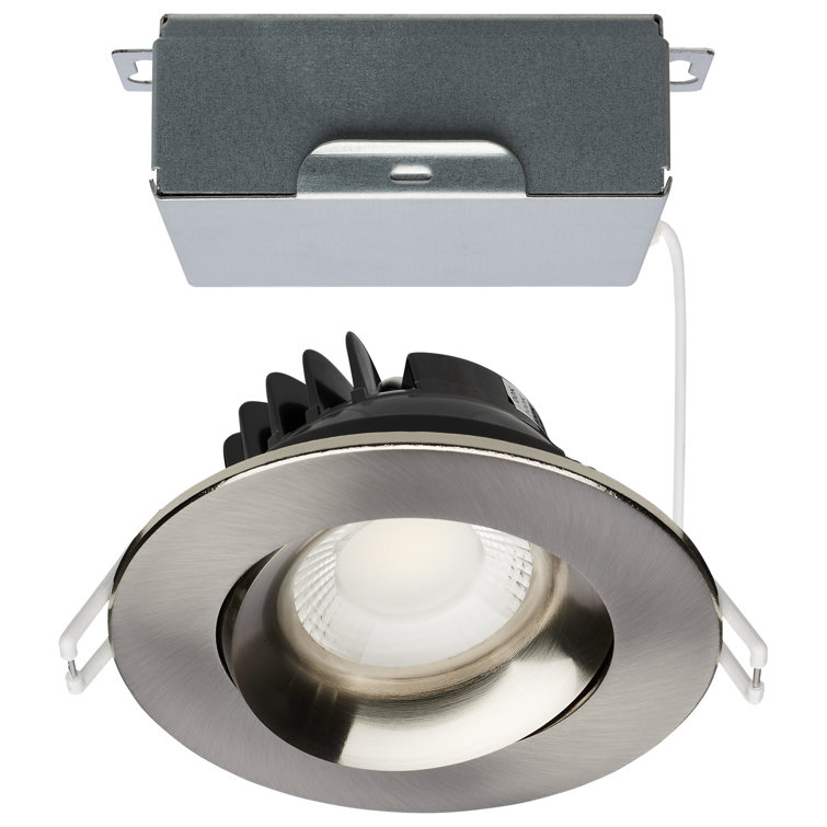 3.5" Round Selectable Color Temperature Dimmable Air-Tight IC Rated LED Canless Recessed Lighting Kit