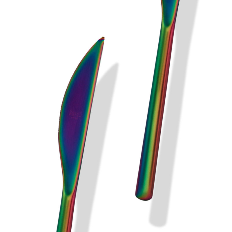 Mercer41 Stainless Steel Flatware Set, Ice Rainbow