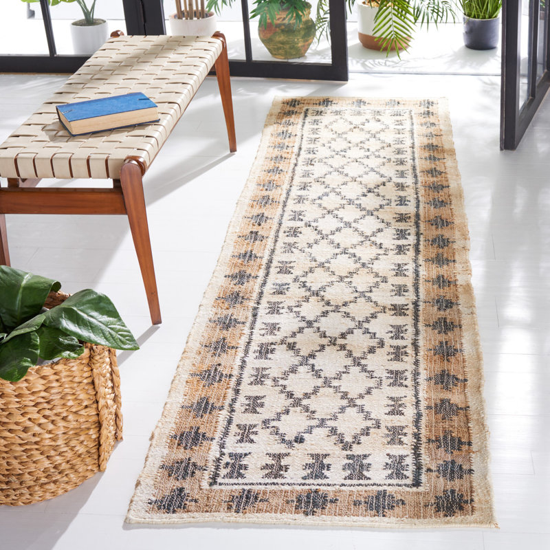 Juraj Flat Weave Jute Southwestern Rug, Runner 2'3" x 8'