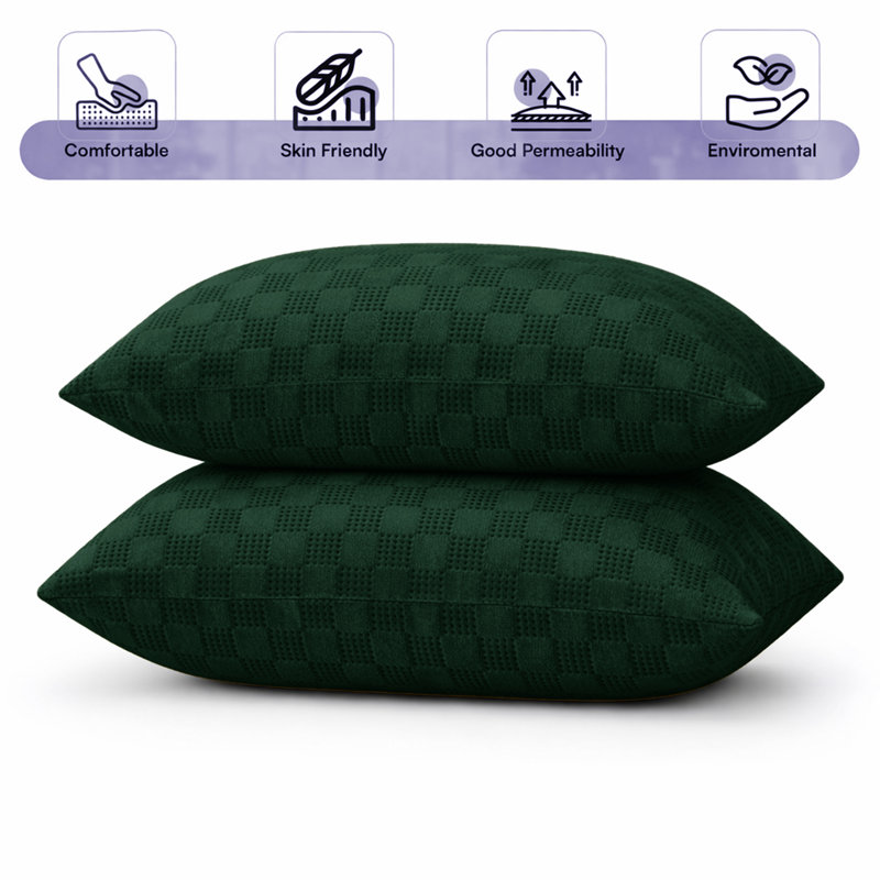 Square Cushion Cover, EMERALD