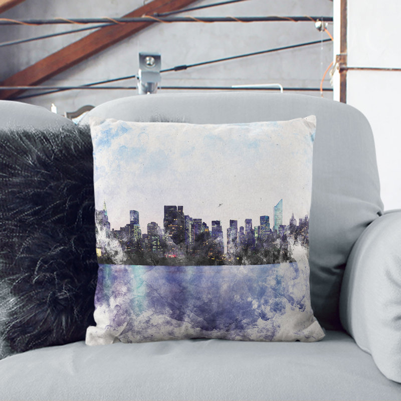 Square Throw Cushion, Black, 40cm H x 40cm W x 15cm D