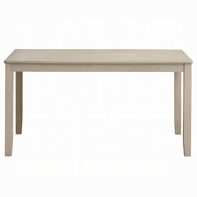 Table de salle à manger 1Pc, H 30,03 po x L 59,03 po x l 35,03 po, Gris antique, Bois massif / bois manufacturé