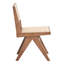 Chaise d'appoint de style Mid-Century moderne de 2 personnes pour une salle à manger décontractée, avec pieds à structure, finition naturelle et chaises confortables au toucher avec espace chaleureux et pieds
