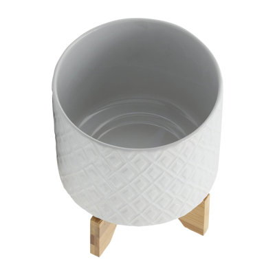 8" Diamond Planter W/ Stand