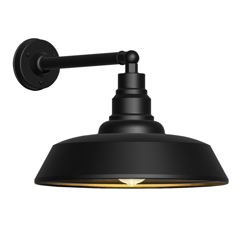 Lampe col de cygne extérieure, H 22 po x l 24 po x P 33 po