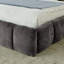 Très grand cadre de lit tapissier avec tissu épais, lit plateforme en chenille avec tête de lit et structure solide. Aucun sommier tapissier requis - gris foncé-91205940-91205943