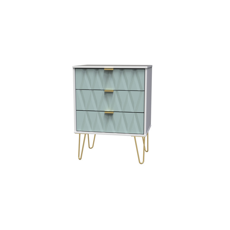 Baturhan 3 Drawer Chest (Ready Assembled), Duck/White