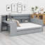 Lit de jour avec 3 tiroirs, ports USB et bureau-482464520