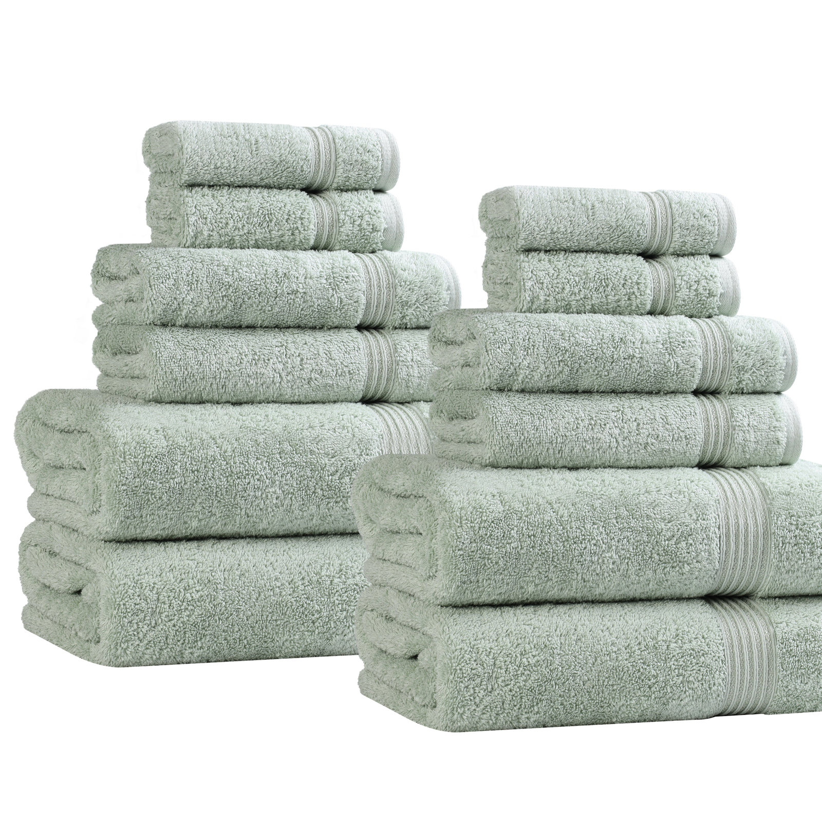 Guadlupe 12-Piece Egyptian Cotton Towel Set, Sage