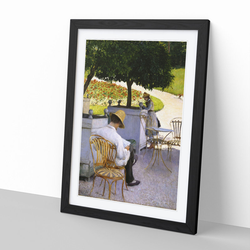 The Orange Trees by Gustave Caillebotte - Picture Frame Painting, Black Framed, 36cm H x 27cm W x 2cm D