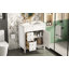 Meuble-lavabo sur pied 30 po avec lavabo, armoire de rangement autoportante avec porte à fermeture douce, 2 tiroirs-126770914
