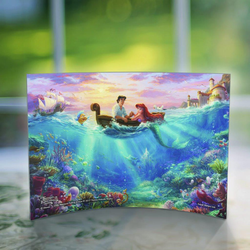 Disney, petite sirène, Ariel et Eric, reproduction acrylique