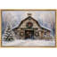 «Snowy Rustic Barn Christmas», art de chambre à coucher, impression sur toile encadrée-132862719-132862720