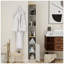 Armoire de rangement haute et mince avec 6 tablettes réglables à 6 niveaux, parfaite pour les petits espaces et les décors modernes