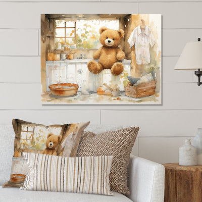 Bear Laundryroom Bubbles 2 - Laundry Metal Wall Art MT135080