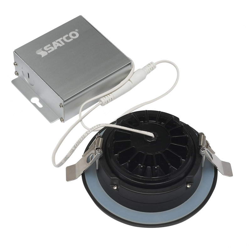 4" Ultra-Slim 4000K LED Recessed Lighting Kit, Noir