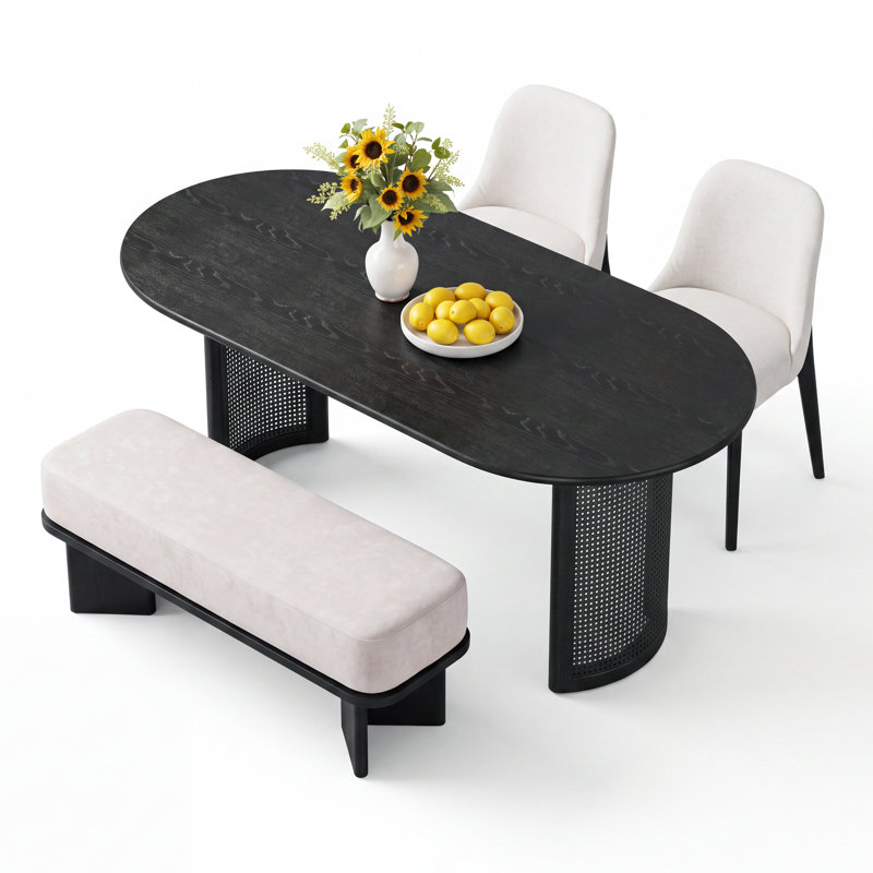 Benvinda Solid Wood 4-Person Dining Set