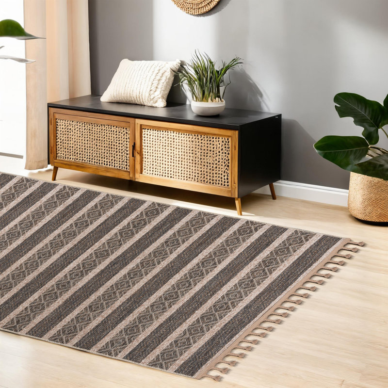 Elegant Hall Carpet, Beige, 39.4 x 118.1 inches | 64% Cotton, 21% Polyester, 15% Chenille | Machine Woven, Antibacterial, 1.5 lbs/sq ft | Easy to Clean, Vacuum & Machine Washable at 86°F | Perfect for Home Entryways
