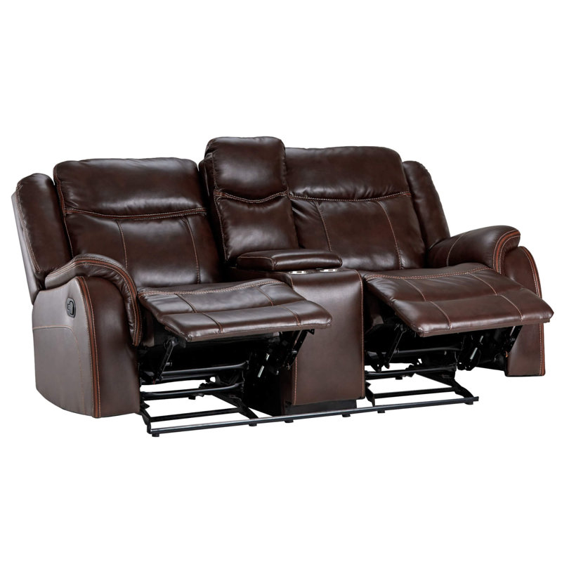Avant 76'' Faux Leather Reclining Loveseat