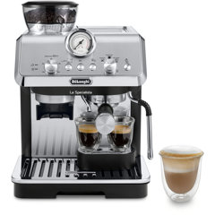 Galanz 2-in-1 Pump Espresso Machine & Single Serve Coffee Maker with  Milk Frother Latte & Cappuccino Machine 1.2L Removable Water Tank LED  Display Touch Control Black with St 