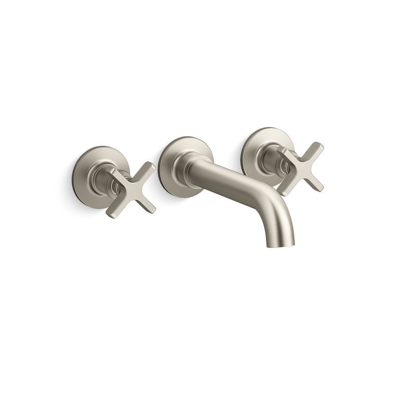 Castia by Studio McGee Wall-Mount Bath Faucet Trim, Brushed Nickel