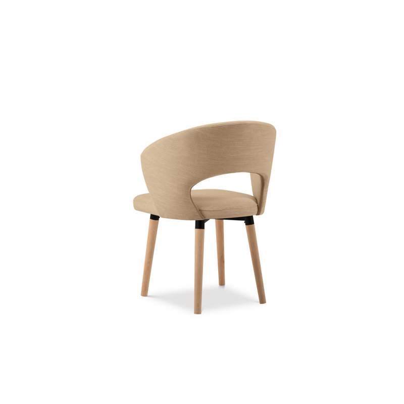 Jailyn 48cm H Polyester Blend Upholstered Side Chair, Brown, Beige